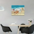 thumbnail image 4 of Beach Bathroom Wall Art Coastal Ocean Theme Starfish Bathroom Pictures Wall Decor Nautical Seashell Canvas Print Painting Framed Modern Home Artwork For Living Room Bedroom Office 16"x12", 4 of 6