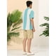 thumbnail image 5 of Camisas hawaianas manga corta botones botones a rayas playeras azul claro blanco T L, 5 of 6