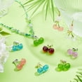 thumbnail image 2 of Dijes de cereza de 6 colores, 9 piezas de resina transparente, colgantes de cereza, cuentas de fruta, dijes colgantes DIY, 2 of 5