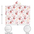 thumbnail image 3 of Wearable Blanket,Pink Cow Strawberry Flower Pattern Hooded Wearable Sherpa Blanket for Adults & Teens,Winter Poncho Shawl Wrap Cape Thick Warm,50"x60", 3 of 5