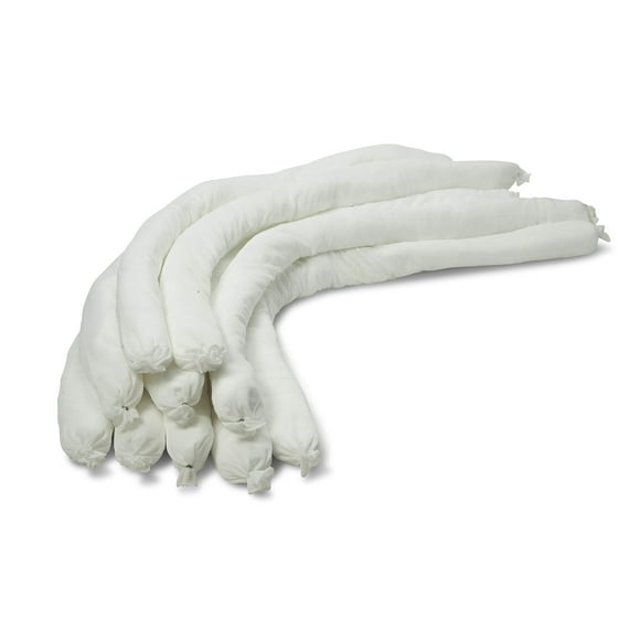 Aabaco Oil Only Absorbent Socks – Snake to soak up Any Oil, Diesel, Fuel or Hydrocarbon Based fluids – Repels Water - 3†x 48†– Absorbing up to 10 Gallons – Clean Oil Spills (Pack of 10)
