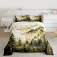 thumbnail image 2 of Manfei Jungle Tree Bedding Comforter Set for Adult, Rustic Farmhouse Twin Comforter Sets, Yellow Watercolor Artwork Reversible Bedding Set, Lightweight Room Decor, 2-Piece, 2 of 8