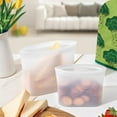 thumbnail image 5 of Reusable 100% Silicone Food Storage Bags, Sandwich Snack Bags New Generation Stand Up Zip Container for Soup and Leftovers, Plastice & BPA Free, Microwave Oven Safe 3 Pack (51oz, 34oz, 17oz), 5 of 5