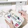 thumbnail image 5 of PoyoKee 1pc Cute Pencil Case, Transparent Large Capacity Cloth Pencil Pouch, Portable Rectangular Storage Pen Bag for Classroom Desk Organizer, White, 5 of 6