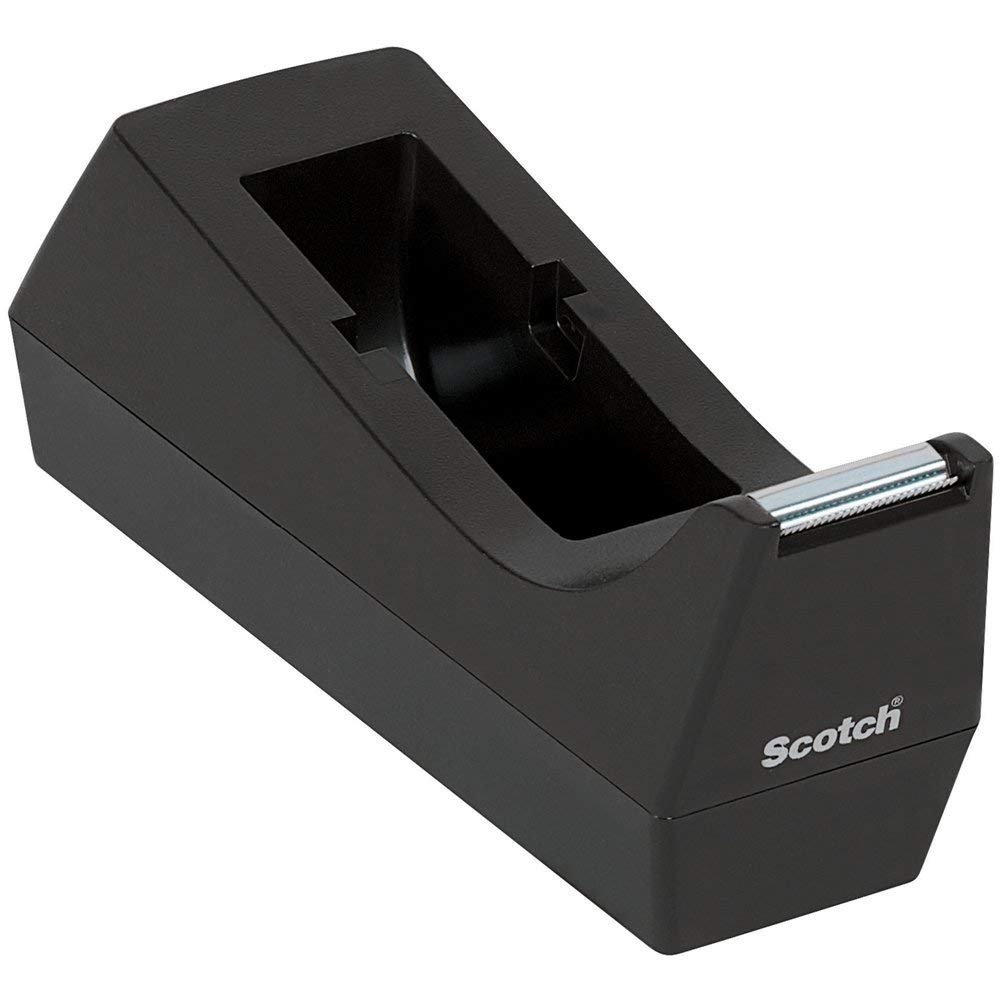 Scotch Desk Tape Dispenser, 1in. Core, Black