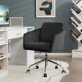 thumbnail image 2 of Costway Adjustable Home Office Chair Swivel Computer Chair Vanity Chair w/Armrest Black, 2 of 11