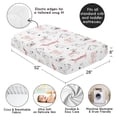 thumbnail image 4 of Sweet Jojo Designs Cartoon Puppy Dog White and Pink Girl Fitted Crib Sheet, 4 of 6