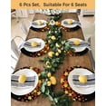 thumbnail image 4 of 13 Inch Round Placemats Set of 4, Fall Maple Leaf Non Slip Heat Insulation PP Table Mats, Thanksgiving Yellow Orange Plant Black Washable Place Mats for Kitchen Dining Party Table Decor, 4 of 7