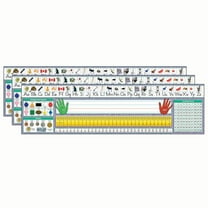 North Star Teacher Resources Canadian Traditional Manuscript Desk Plates, 36 Per Pack, 3 Packs