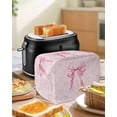 thumbnail image 4 of Pink Bow Small Toaster Cover 2 Slice, Kitchen Appliance Covers, Cute Watercolor Girls Cartoon Luxury Toaster Oven Cover with Loop, Bread Machine Cover Polyester Dust Cover Protection, 4 of 4