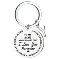 thumbnail image 1 of Llaveros para mujer, llavero de billetera, llavero de auto, llavero DIY para mi hijo, llavero de acero inoxidable con apellido de 26 letras, 2,5 cm, decoraciones de moda, 1 of 4
