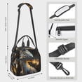 thumbnail image 2 of Naloa Golden White Fire Dragon Print Lunch Bag for Women & Men Insulated Lunch Box or Cooler Lunch Tote Bags for Work, Travel, Outdoor, 2 of 5