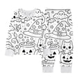 thumbnail image 6 of Afdoent Girls Pajamas Set Girls Halloween Print Hand Drawn Long Sleeve Pajama Loungewear Two Piece Outfit Holiday Party 5-6 Years, 6 of 7