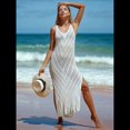 thumbnail image 4 of Vestido de Crochet para Mujer, Sin Mangas, de , con Abertura Albaricoque Talla Única, 4 of 10