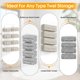 thumbnail image 4 of Toalleros para baño, toallero de pared, toallero enrollable o plegado de 6 niveles con estantes flotantes, toallero de baño para baño, toallas de mano, metal, blanco completo, 4 of 8