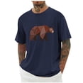 thumbnail image 2 of Jjayotai Mens T Shirts, Men's Cartoon Bear Print T Shirt, Graphic Crewneck Short Sleeve Tee Tops, Athletic Tee Navy^2 XL, 2 of 5