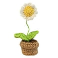 thumbnail image 6 of 3x Cute Hand Knitted Crochet Flowers Mini Potted Flowers, 6 of 9