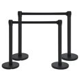 thumbnail image 1 of 6.6ft Carbon Steel Crowd Control Stanchions,  Retractable Belt Queue Stands for Commercial Crowd Management, 2/4/6 Pack, 1 of 6