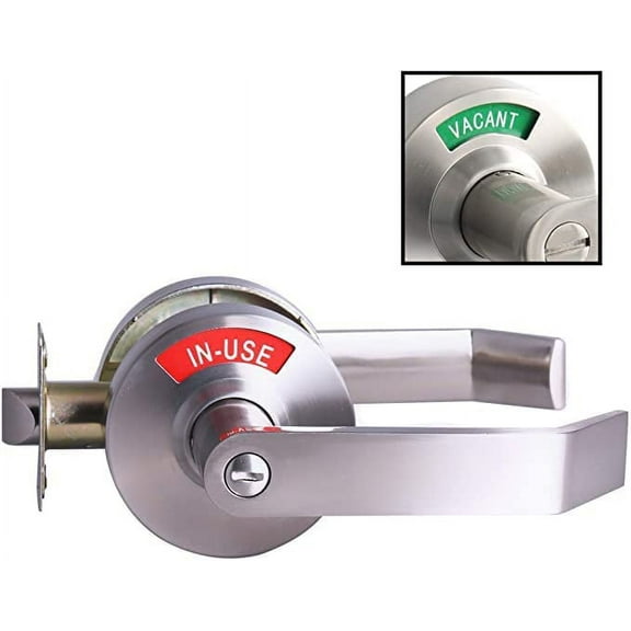 Mutex Extra Large Bathroom Privacy Lever Lock with Large Indicator for Restroom, ANSI Grade2 Commercial Grade