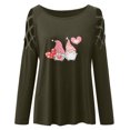 thumbnail image 4 of Blusa de manga larga con estampado de día de San Valentín y hombros descubiertos para mujer Fridja  hkj1110, 4 of 7