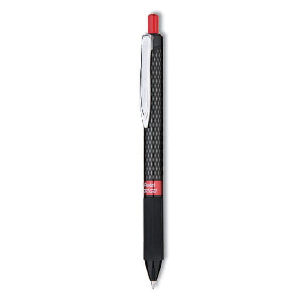 Oh! Gel Pen, Retractable, Medium 0.7 Mm, Red Ink, Black Barrel, Dozen | Bundle of 5 Dozen