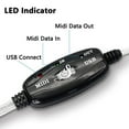thumbnail image 3 of 2X USB MIDI Cable Adapter,USB Type A Male to MIDI Din 5 Pin In-Out Cable Interface with LED Indicator for Music Keyboard, 3 of 7