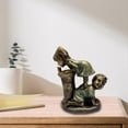 thumbnail image 4 of Estatua de Jardín para , Niño Y , Escultura, Adornos para Césped, Acabado en Bronce, Artesanía en Resina - Agua potable perfecl Estatua de resina, 4 of 8