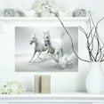 thumbnail image 1 of Running White Horses - Animal Canvas Art Print, 1 of 3