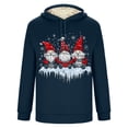 thumbnail image 4 of Sudadera con capucha para hombre, informal, a la moda, con estampado navideño, de manga larga y bolsillo, de poliéster, 4 of 5