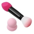 thumbnail image 4 of Blush Brush with Cosmetics Foundation Bronzer Sponge - Rose Red, 17 x 12.3 x 2.5cm, 4 of 9