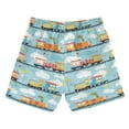 thumbnail image 7 of FORMRS Boys Swim Trunks Quick Dry Mesh Liner Boardshorts Sizes XS-XL, Cartoon Train Pattern, 7 of 7