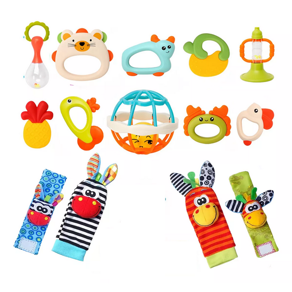Sonajas Para Bebe Calcetines Juguetes Para Bebes De 3 Meses MULTICOLOR