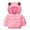 #A02-Pink, variant on Abcomgle Toddler Winter Coats for Girls 3t Lightweight Puffer Padded Infant Winter Coat Cute Bear Ears Hooded Infant Puffer Coat Winter Warm Puffer Jacket Boys