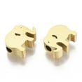 thumbnail image 2 of 2pcs 304 Stainless Steel Beads Elephant Golden 7.5x9x3mm Hole: 2mm 304 Stainless Steel, 2 of 2