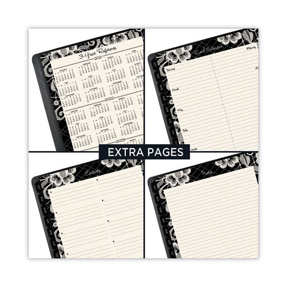 Lacey Weekly Block Format Professional Appointment Book, Lacey Artwork, 11 x 8.5, Black/White, 13-Month: Jan 2026 to Jan 2027 | Bundle of 2
