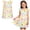 2-Multicolour, variant on Kids Flower Girl Dresses Kids Easter Dress Round Neck Tank Dress Summer Dresses Girls Dresses Size 9-10 Years