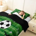 thumbnail image 3 of Erosebridal Football Sport Gamer Twin Comforter Sets,Soccer Ball Games Kids Bedding Set,Reversible Black 2 Pieces, 3 of 7