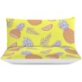 thumbnail image 3 of HAHDAXIA Pineapple Fruit Pattern Bedding Solid Comforter Set for All Seasons,3 Pieces(1 Comforter+2 Pillowcases),Soft Microfiber Bedding Set Queen(90"x90"), 3 of 7