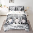 thumbnail image 2 of Manfei Hello Winter 7 Pieces Bedding Comforter Set,Lovely Cartoon Gnome Full Bedding Set,White Silver Fitted Sheet Flat Sheet For Kids,Super Cozy Room Decor Reversible, 2 of 8