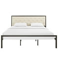 thumbnail image 3 of Modway Mia King Powder-coated Steel and Fabric Bed in Brown/Beige, 3 of 6