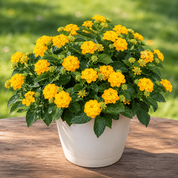 Lantana Chapel Hill Yellow Plug for Planting, Perennial Flowering Lantana Well Rooted, Outdoor Growing, 2-4 Inch Tall