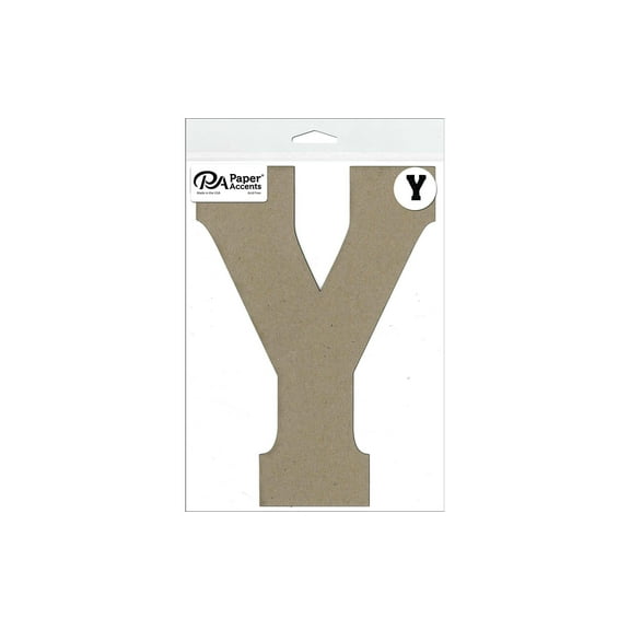 Chipboard Letter 8" Y 1pc Natural
