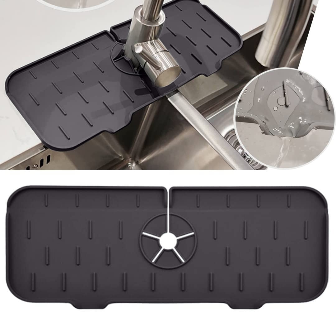 Kitchen Faucet Sink Splash Guard, Kitchen Guard Silicone Faucet Mat Silicone Sink Mat