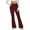 Red, variant on WIZUTIZ Gym Leggings for Women Flared Lightweight Casual Fitted Yoga Pants Spandex Elastic High Waist 7/8 Length Leggings Solid Pants for Ladies Cycling Club Brown