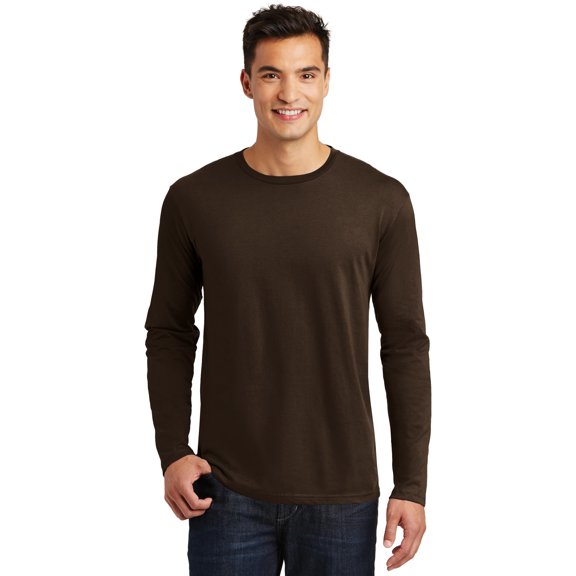 District Made Mens Perfect Weight Long Sleeve Tee-XS (Espresso)