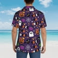 thumbnail image 3 of Lsque Halloween Sweet Candy pattern Hawaiian Shirt for Men, Unisex Summer Beach Casual Short Sleeve Button Down Shirts-3X-Large, 3 of 9