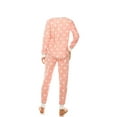 thumbnail image 5 of Womens Ladies Fleece PJ Pajama Set Pink White Star Size S, 5 of 5