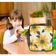 thumbnail image 6 of Square Lunch Bag 10.5*3.5*9.5 Inches Cooler Bag Lunch Bag Insulation Portable Durable Fashion Lovely Yellow Chrysanthemums, 6 of 6