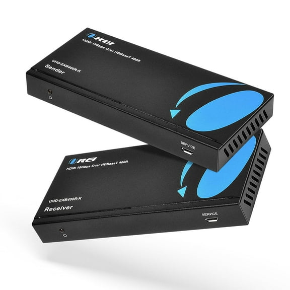 4K HDMI Extender With HDBaseT Over CAT 6/7 Up To 400 Feet With IR Control And Loopout (UHD-EXB400R-K)