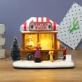thumbnail image 3 of Luz de Noche Música Casa de Nieve Decoraciones Navideñas Decoración Alféizar de la Ventana Regalos Navideños B, 3 of 8